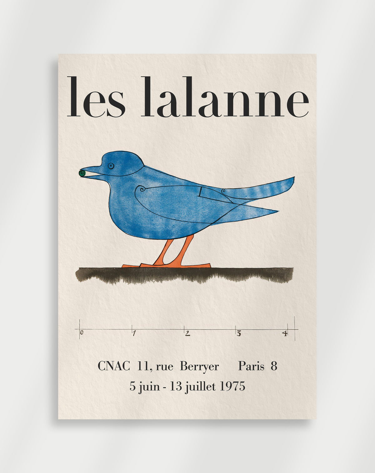 Les-Lalanne-Poster mit blauem Vogel