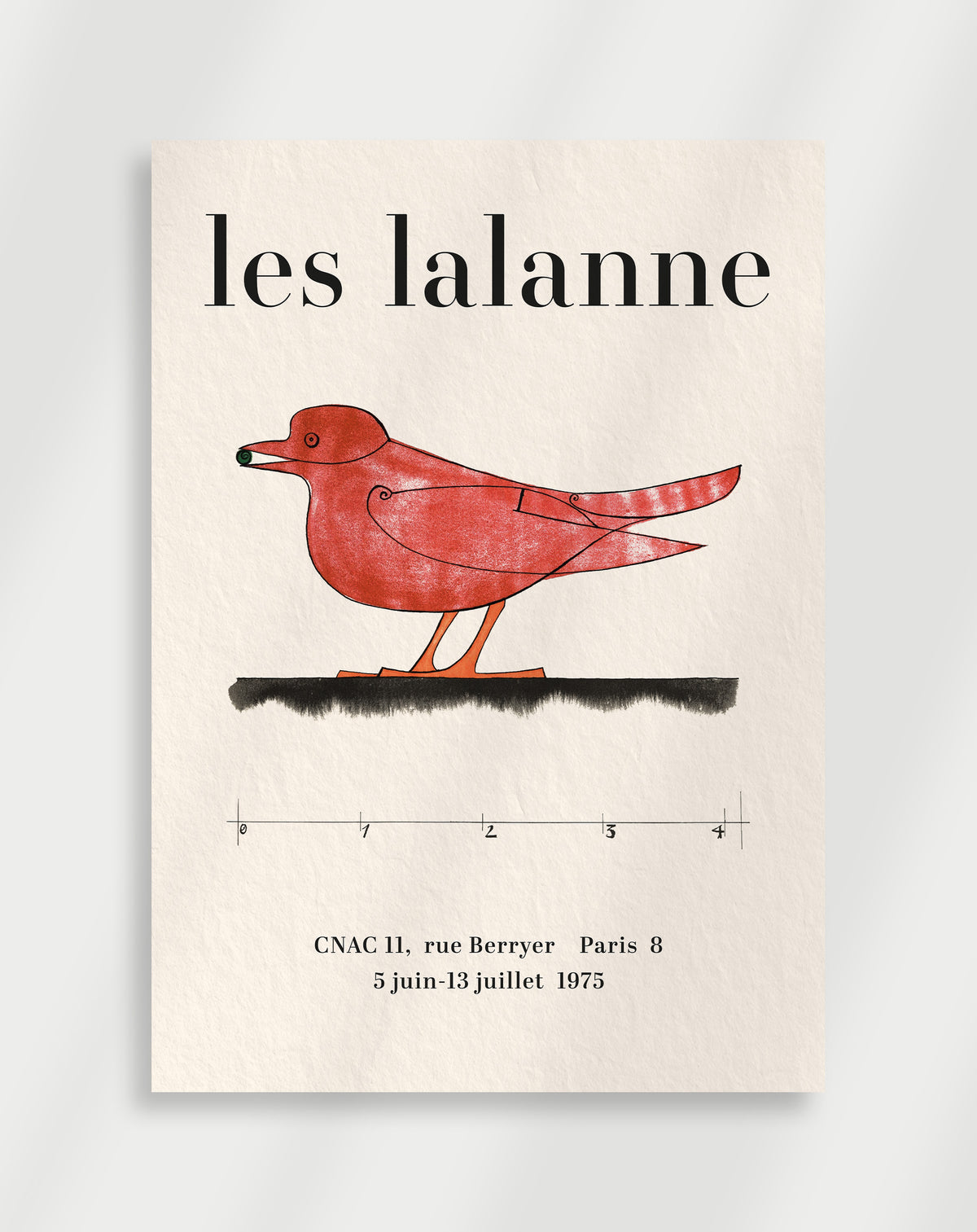 Les lalanne red bird poster