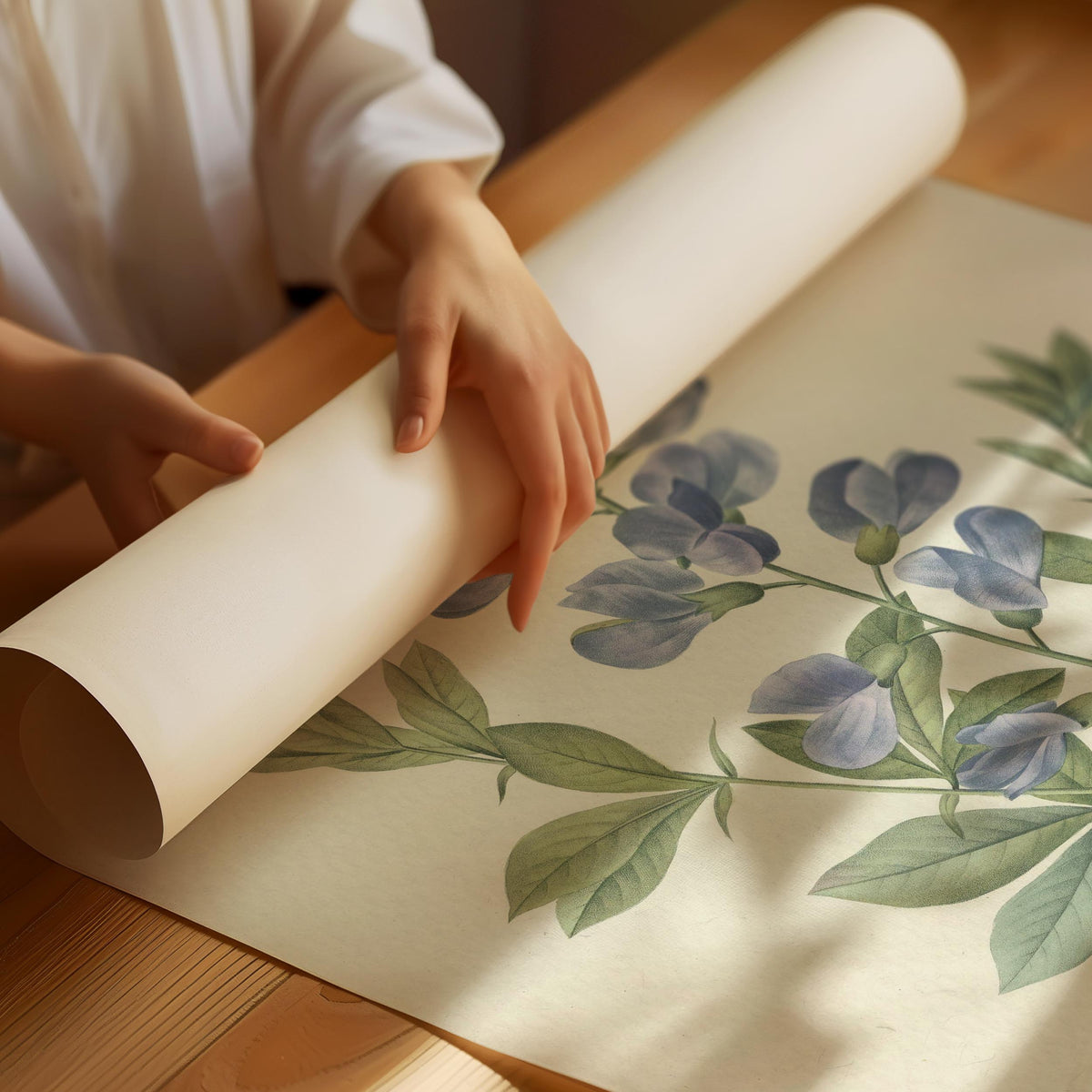 Vintage-Poster mit botanischer Podalyria australis