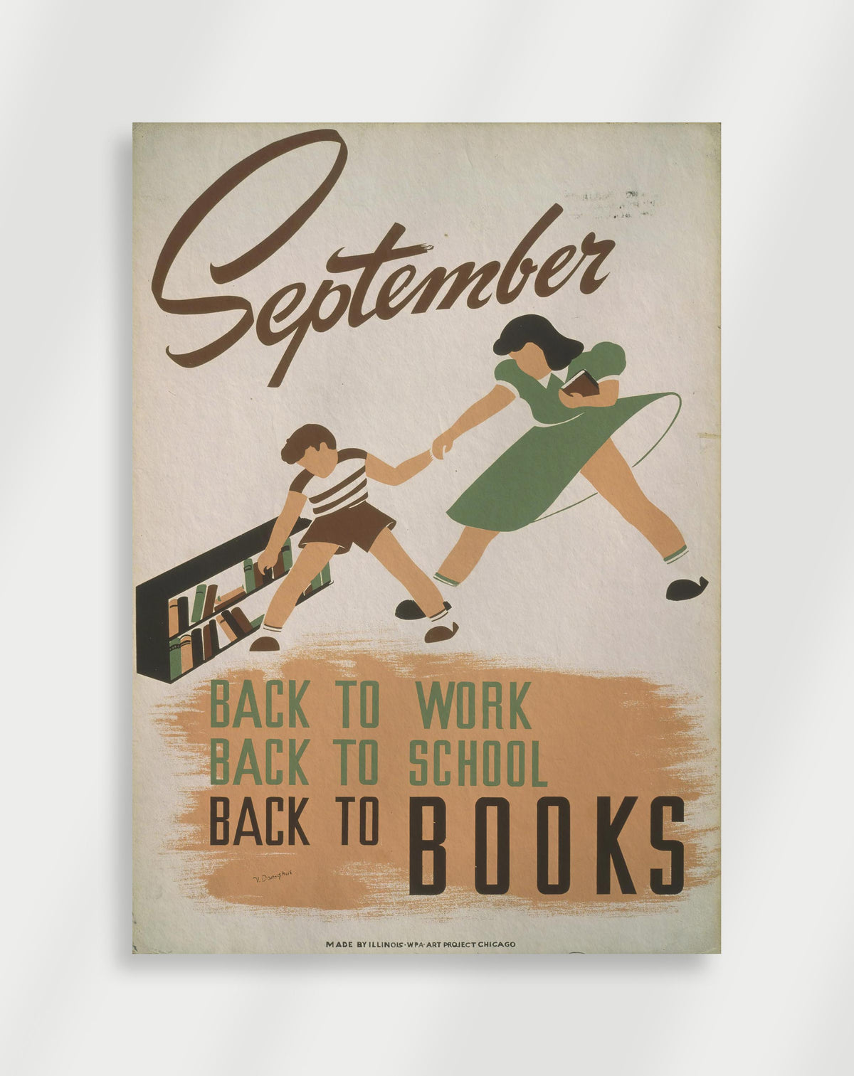 Vintage-Poster „Zurück“