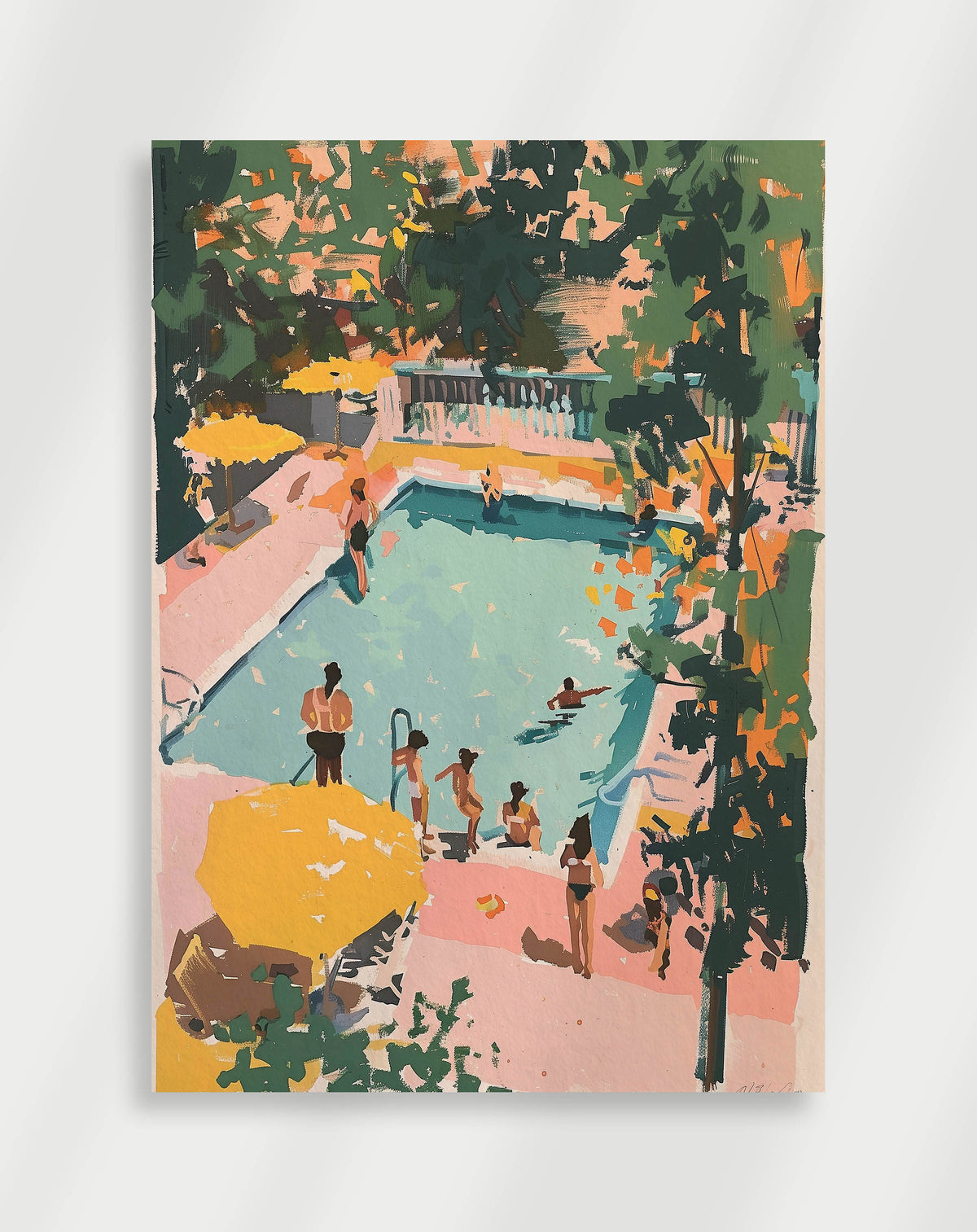 Trendiges Pool-Poster