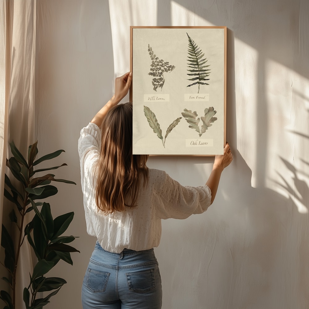 Botanical Leaf Study Poster