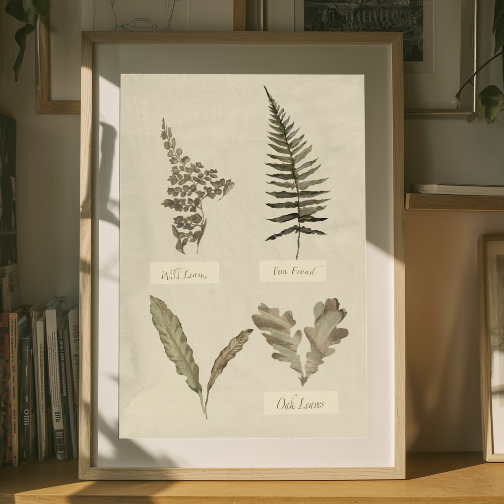Botanical Leaf Study Poster
