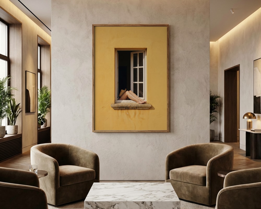 Relaxed Legs In Window Poster