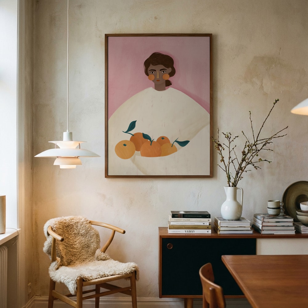 Poster „Frau mit Orangen“
