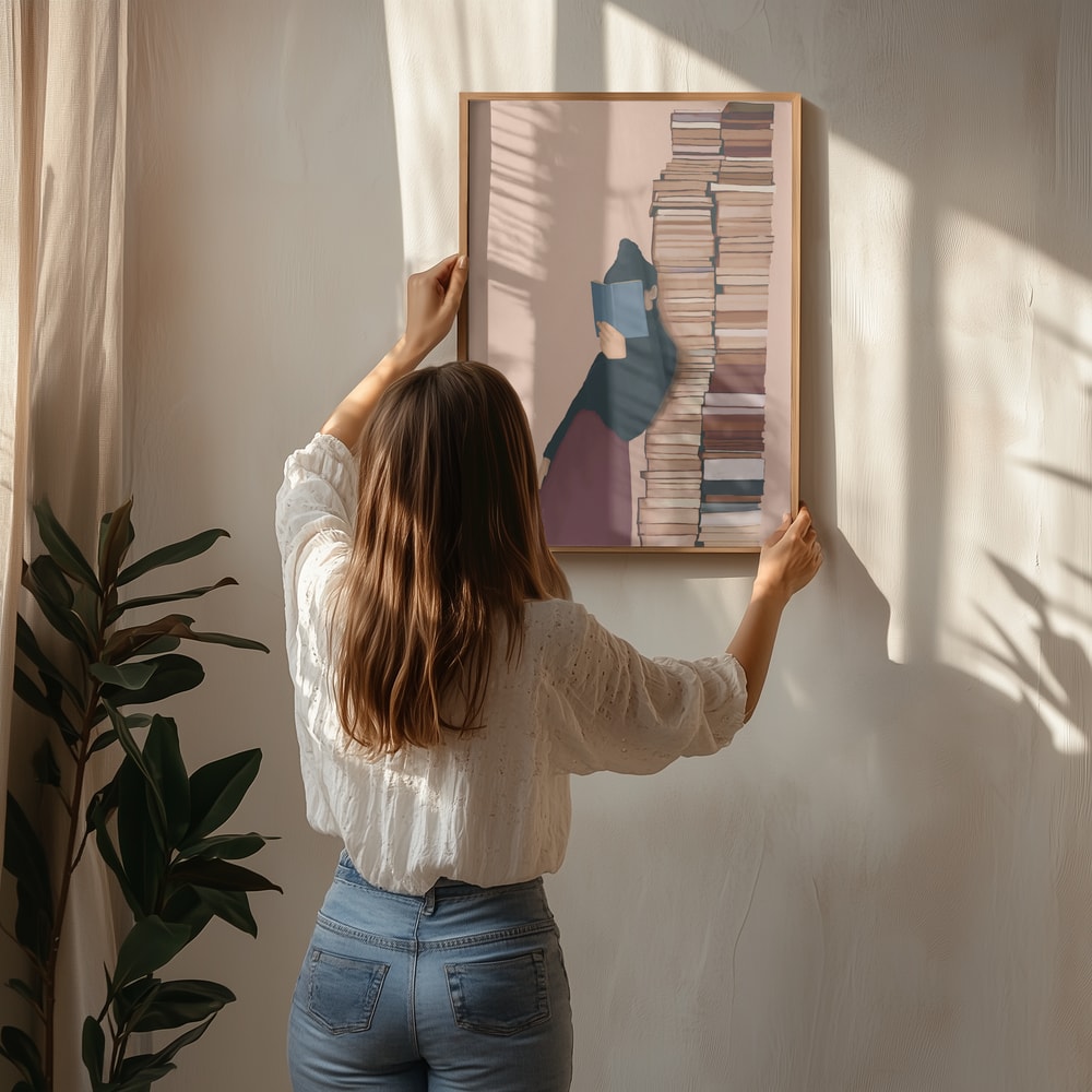 Poster mit einem ruhigen Lesemoment