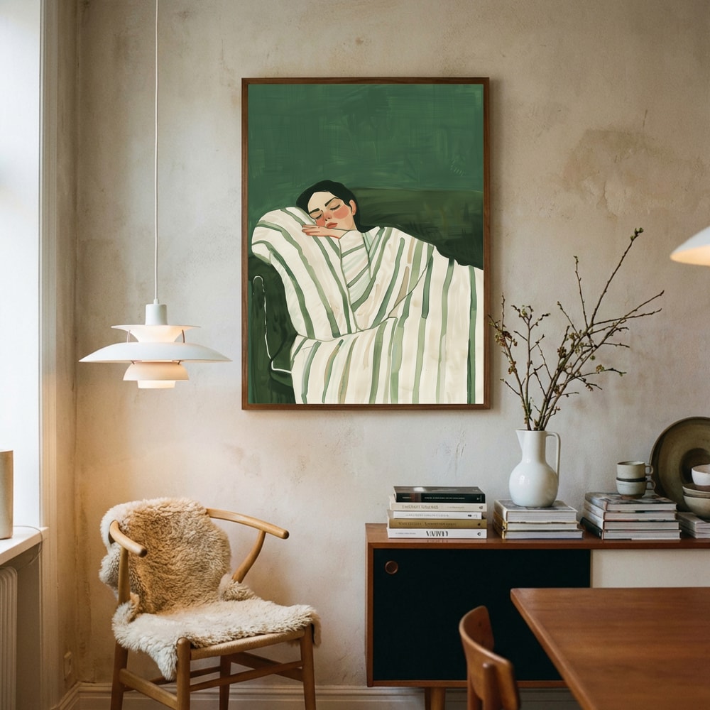 Poster „Friedliches Nickerchen auf dem Sofa“