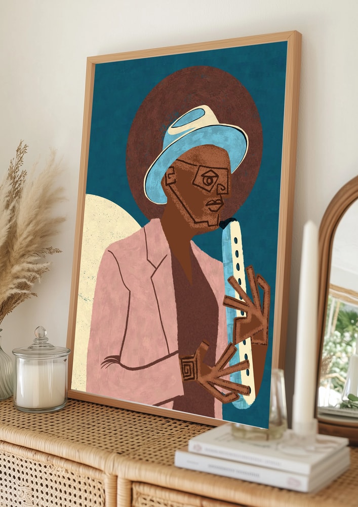 Stylish Jazz Player Poster