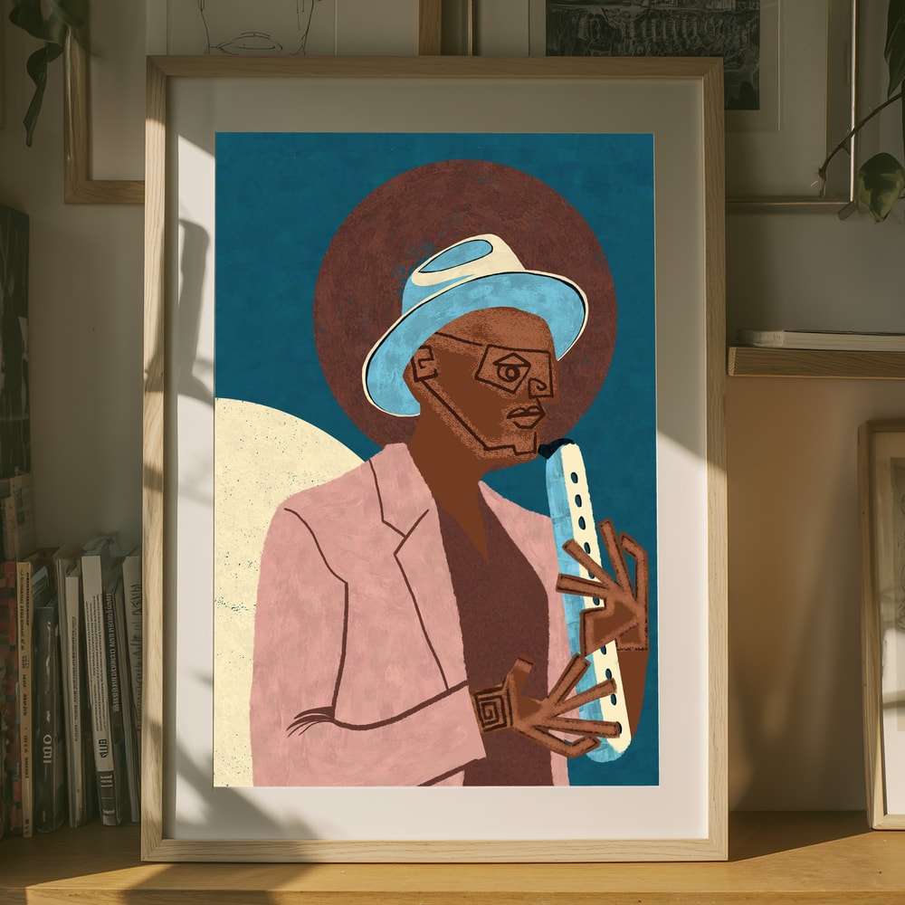Stylish Jazz Player Poster