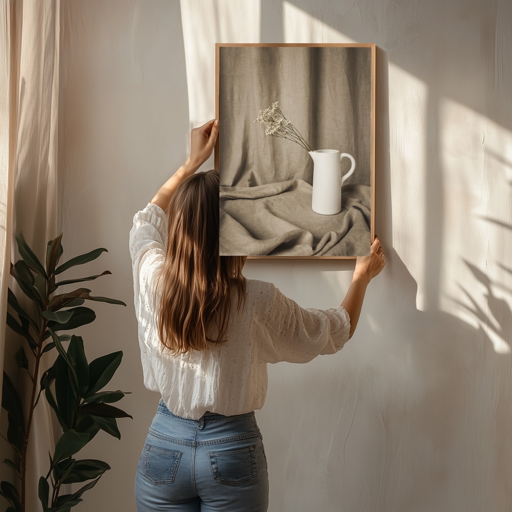 Poster mit minimalistischem Blumen-Stillleben