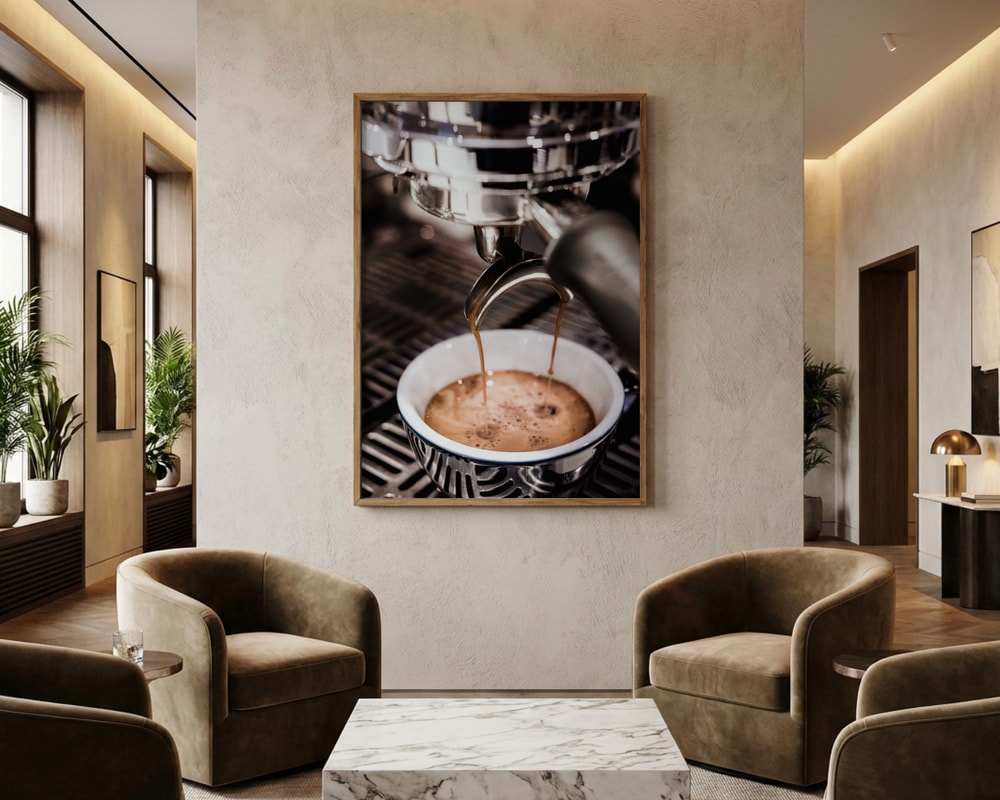 Fresh Espresso Pour Poster