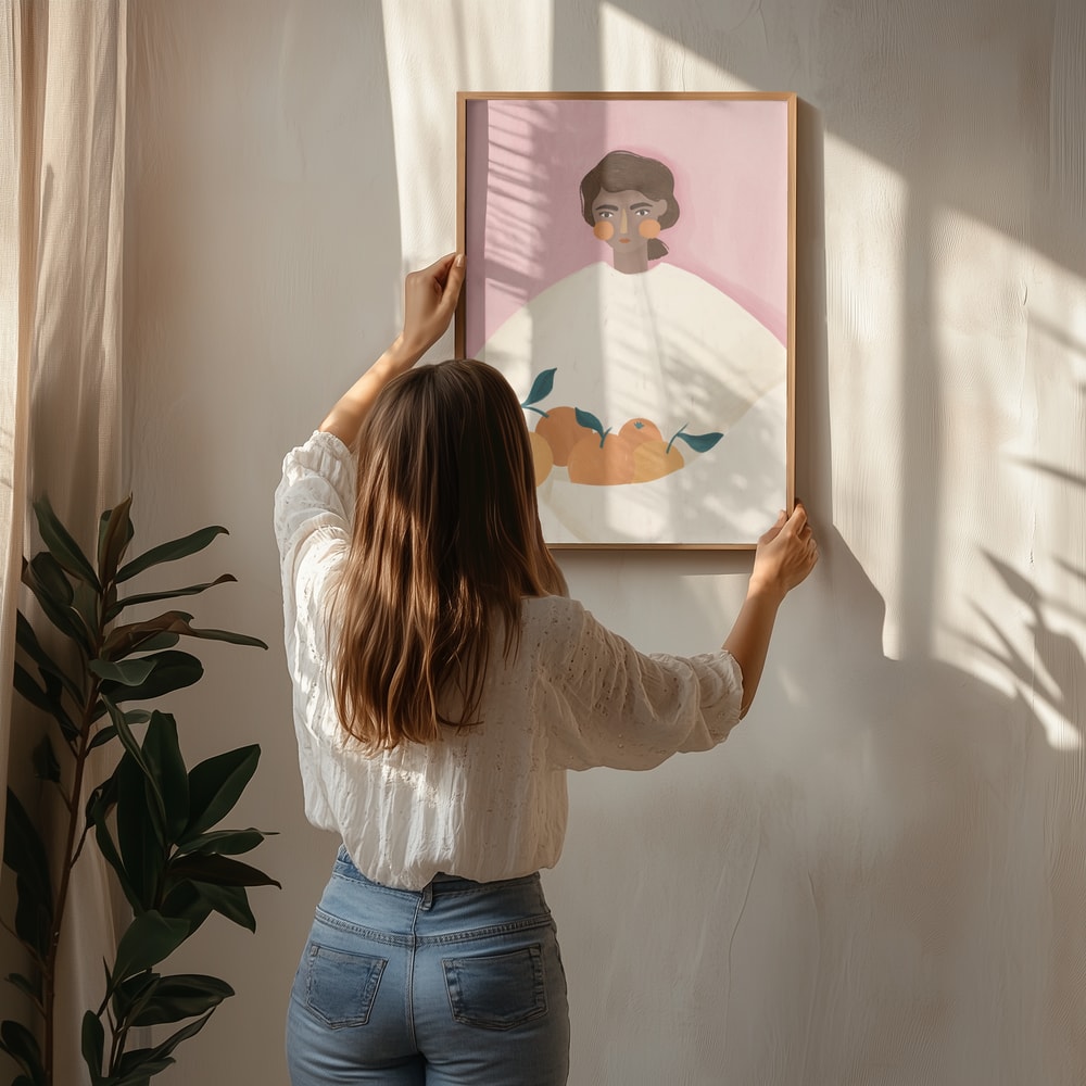 Poster „Frau mit Orangen“