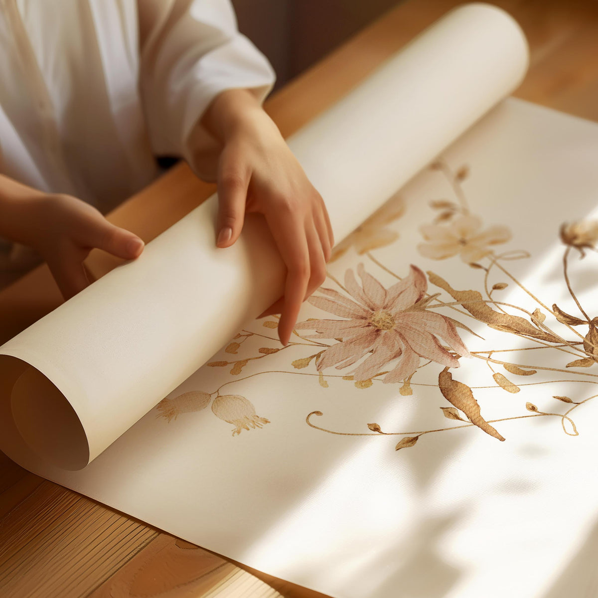 Warm Neutral Dried Flower Poster