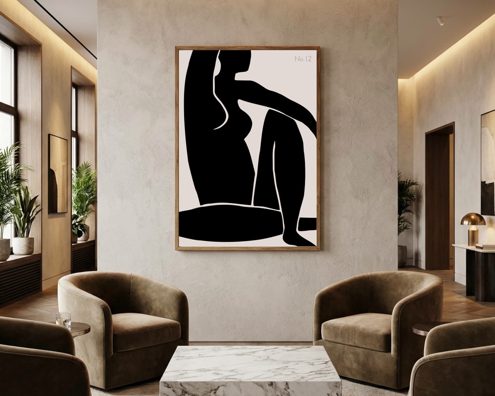 Poster mit anmutiger Silhouette
