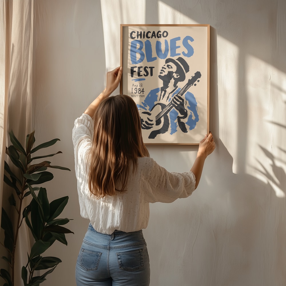 Chicago Blues Guitarist 1984 Poster