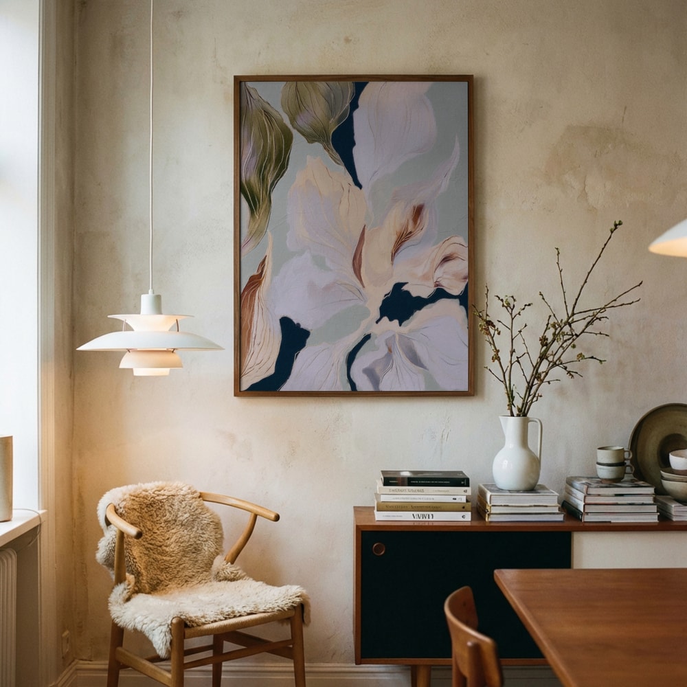 Poster mit sanftem botanischem Fluss