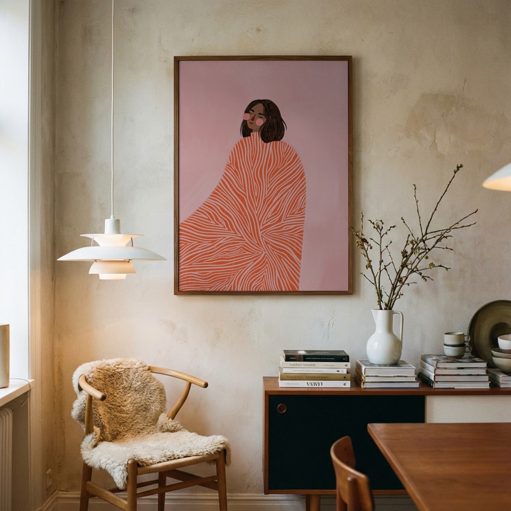 Poster „Verträumtes rosa Porträt“