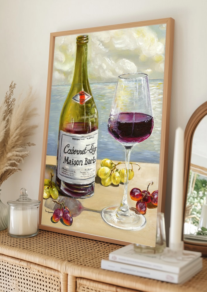 Red Wine Still Life Poster