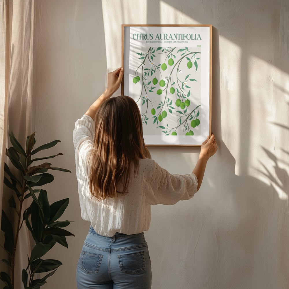 Poster „Botanisches Limetten-Glück“