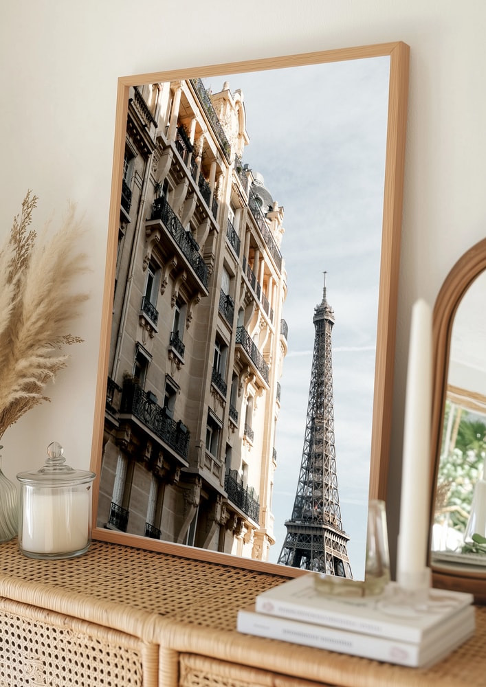 Poster mit Blick auf den Eiffelturm in Paris