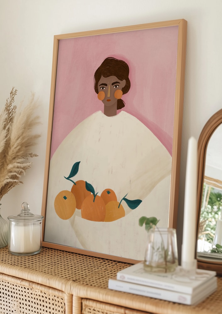 Poster „Frau mit Orangen“
