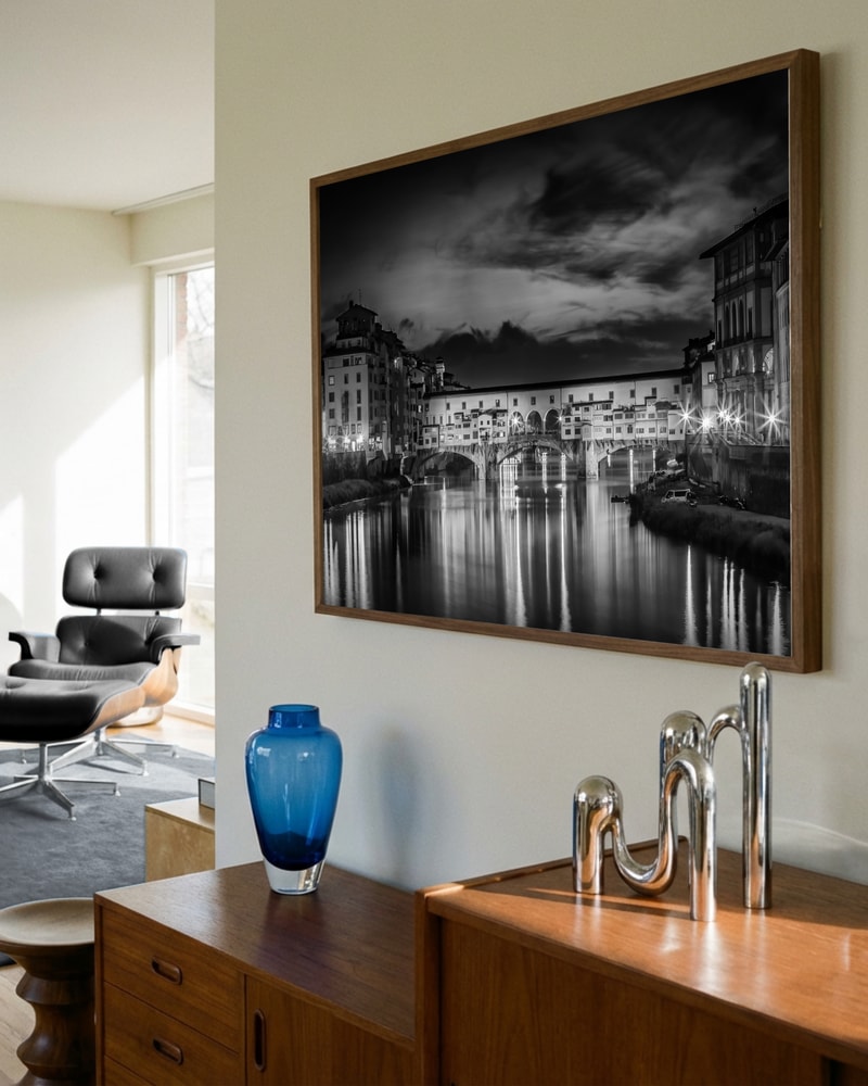 Nachtposter Ponte Vecchio