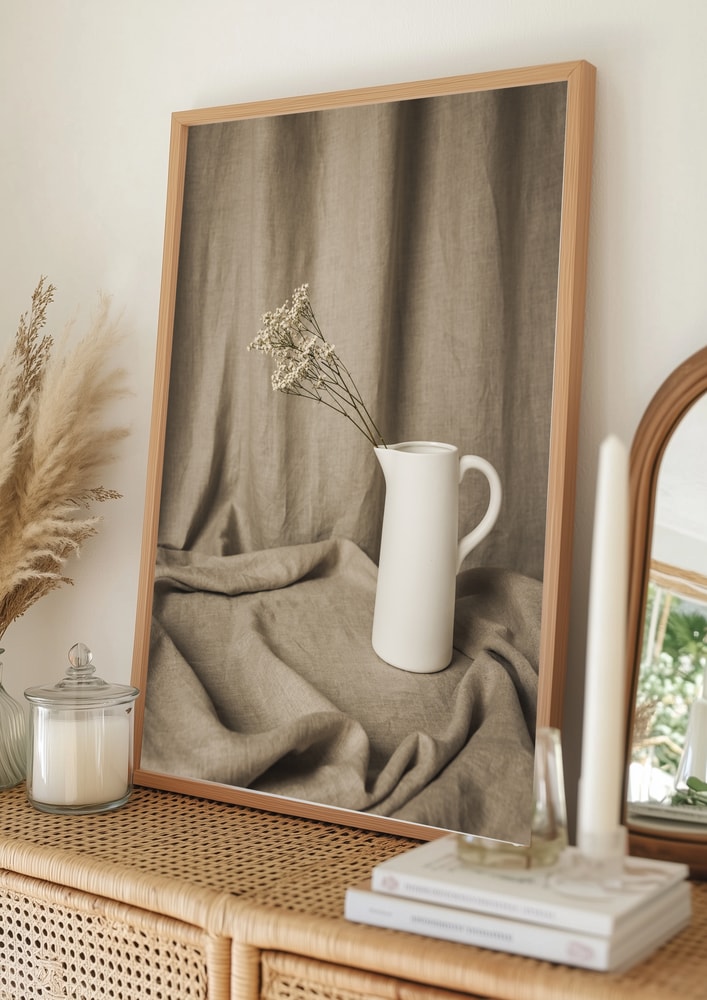 Poster mit minimalistischem Blumen-Stillleben