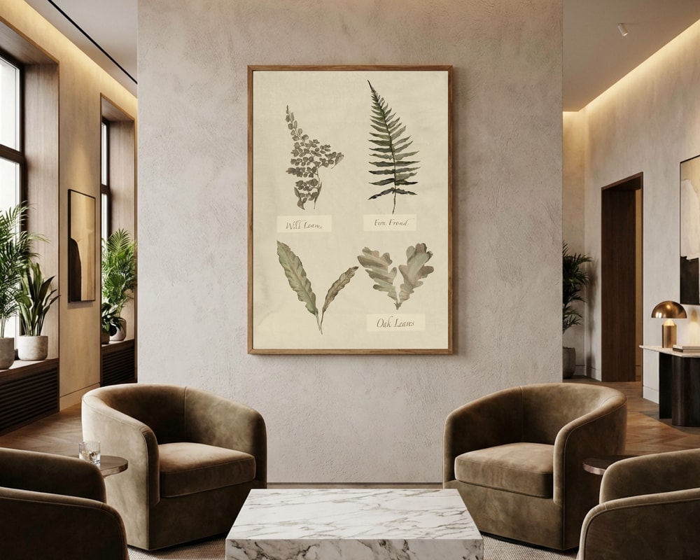 Botanical Leaf Study Poster