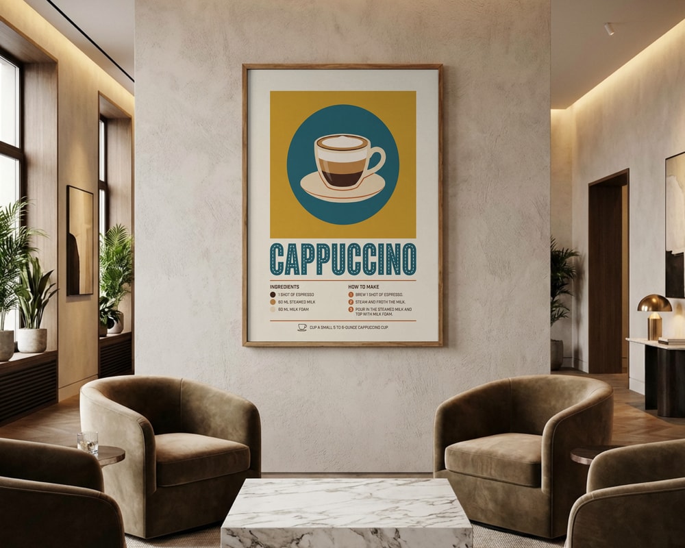Layered Cappuccino Recipe Poster