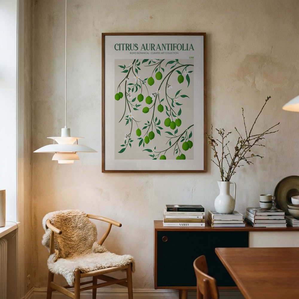 Botanical Lime Bliss Poster