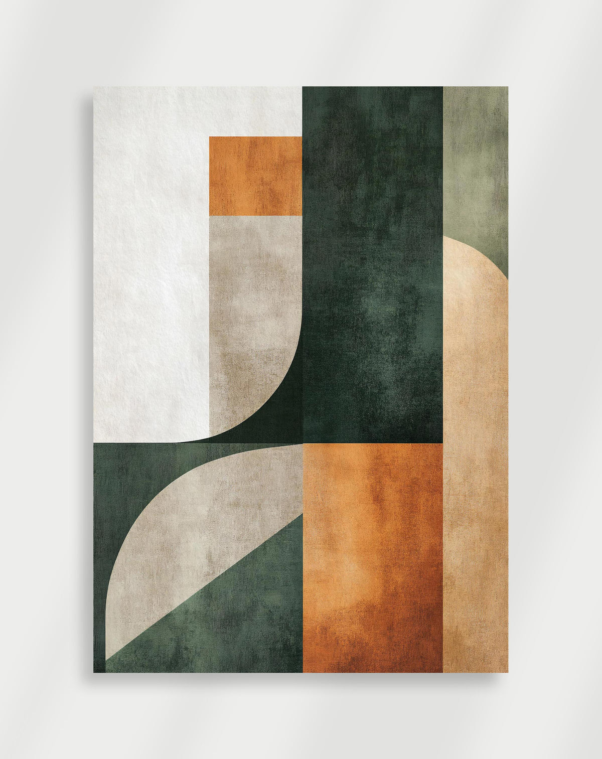 Abstraktes orange-grünes Poster