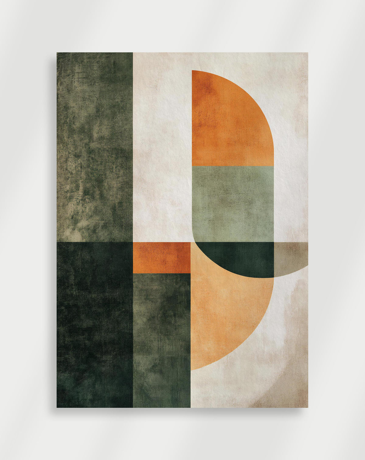 Abstraktes orange-grünes Poster