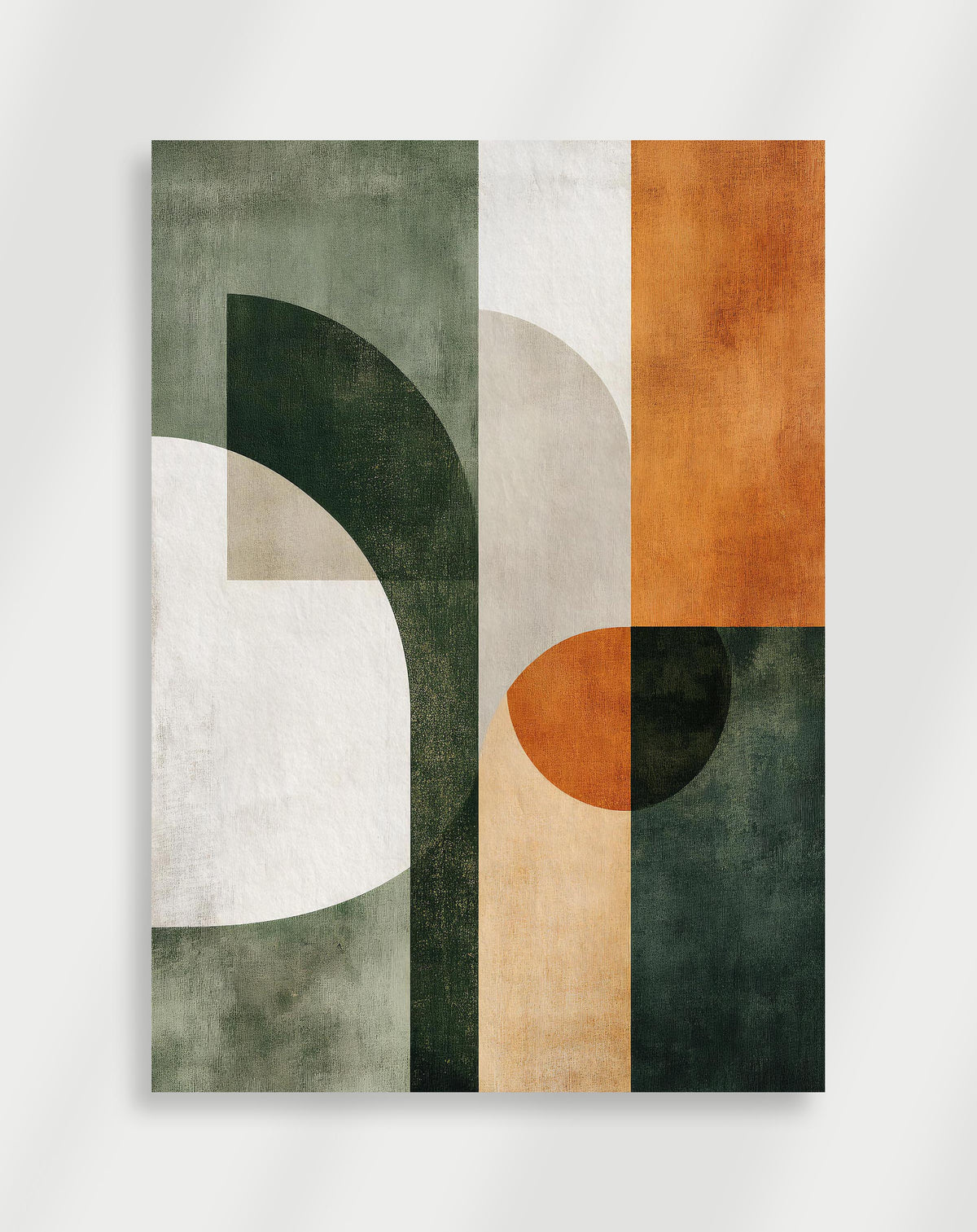 Abstraktes orange-grünes Poster