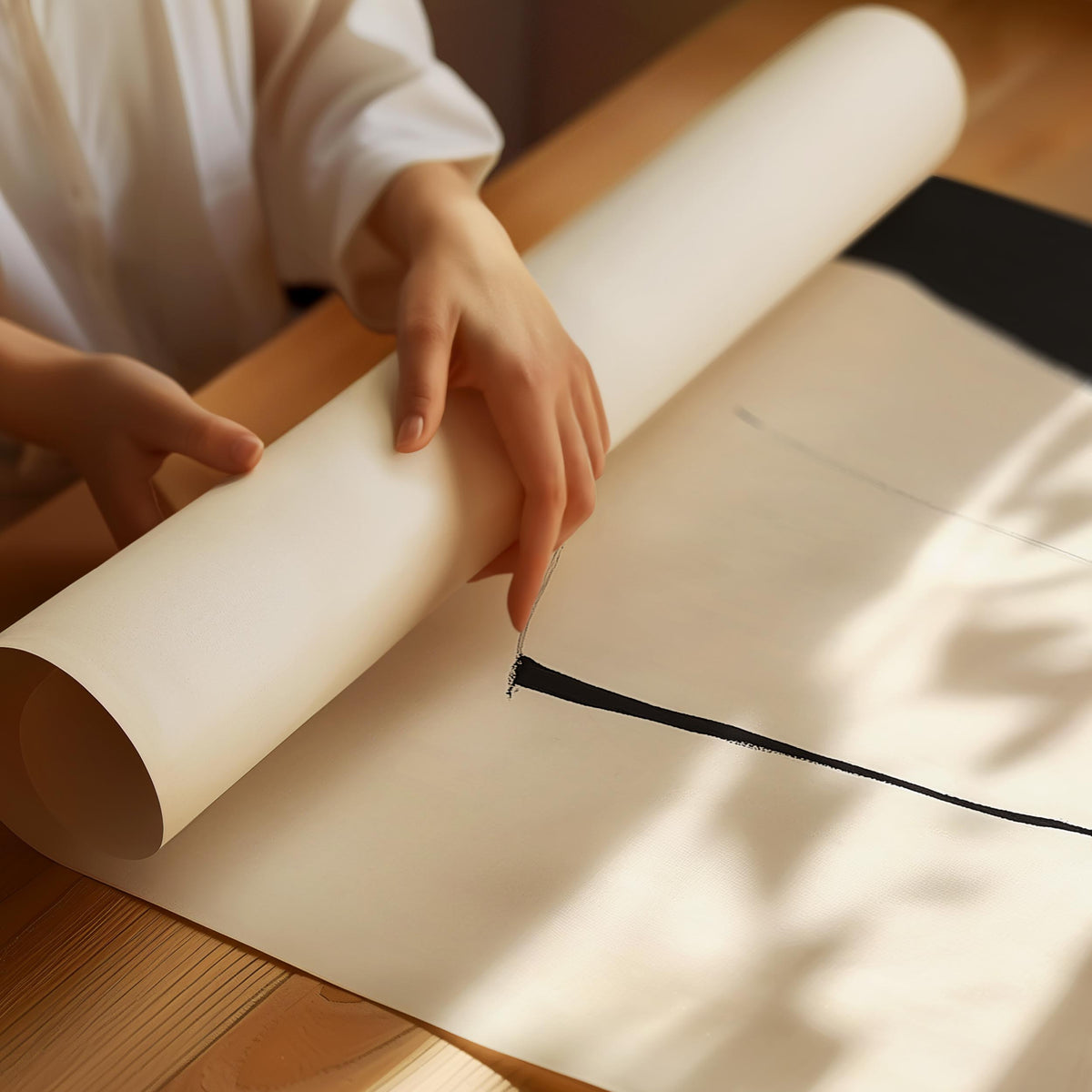 Abstract Japandi poster with soft colors and clean minimalist design