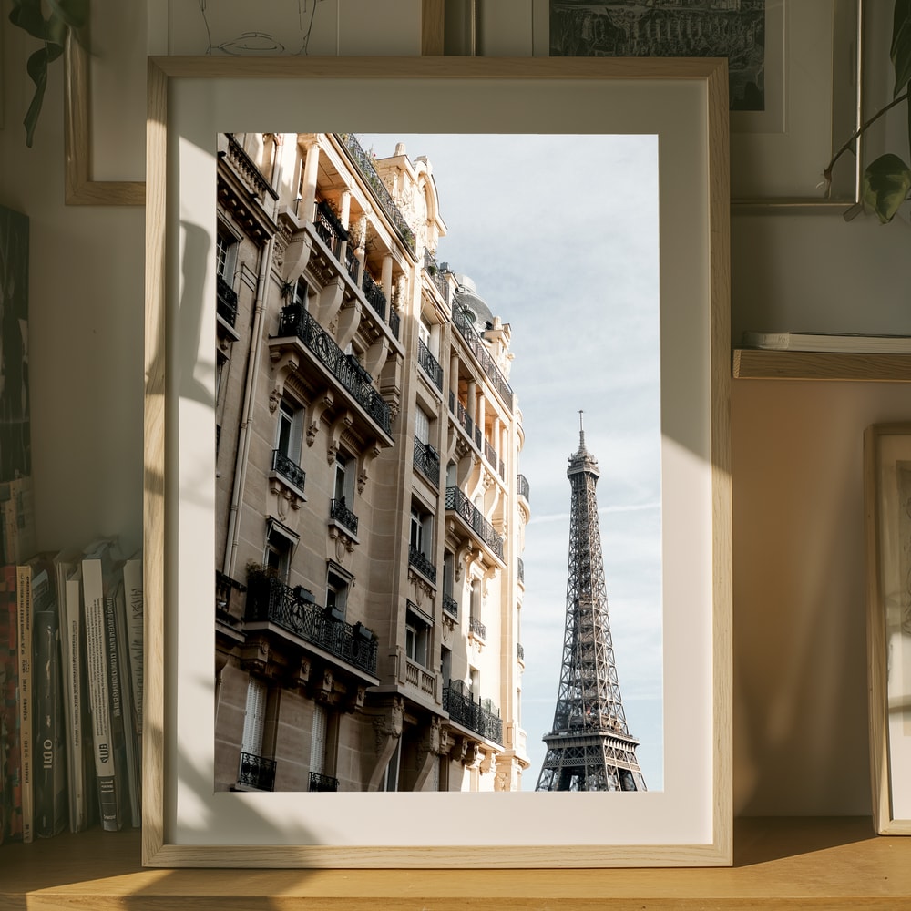 Poster mit Blick auf den Eiffelturm in Paris