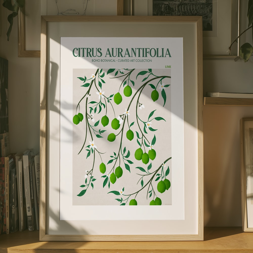 Poster „Botanisches Limetten-Glück“