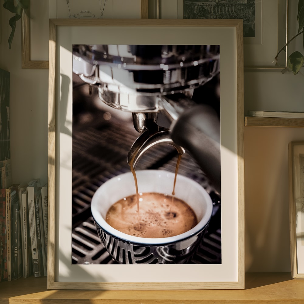 Fresh Espresso Pour Poster