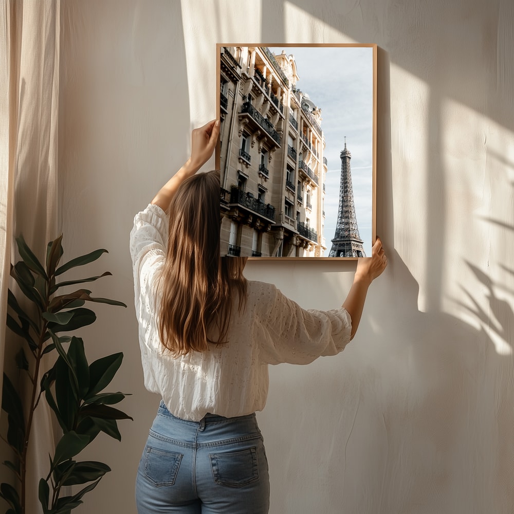 Poster mit Blick auf den Eiffelturm in Paris