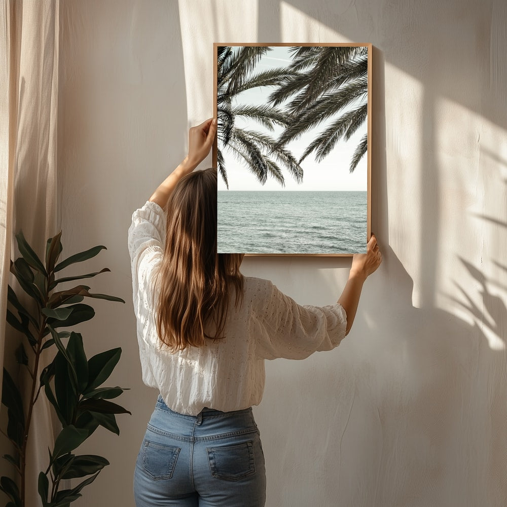 Tropical Ocean Palms Poster