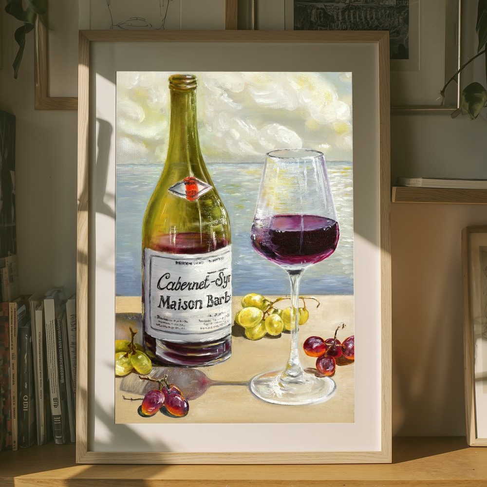 Red Wine Still Life Poster