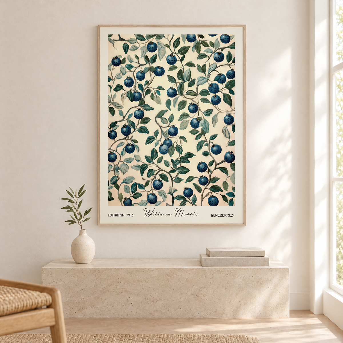 William Morris Blueberries Poster