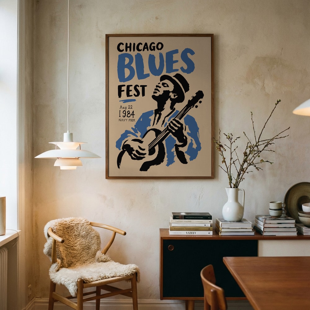 Chicago Blues Guitarist 1984 Poster