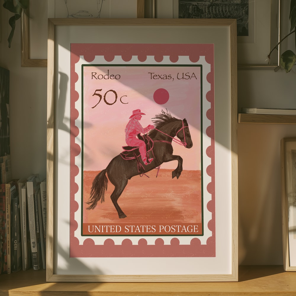 Texas Rodeo Rider Poster