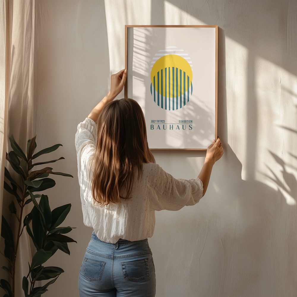 Bauhaus exhibition yellow circle Poster