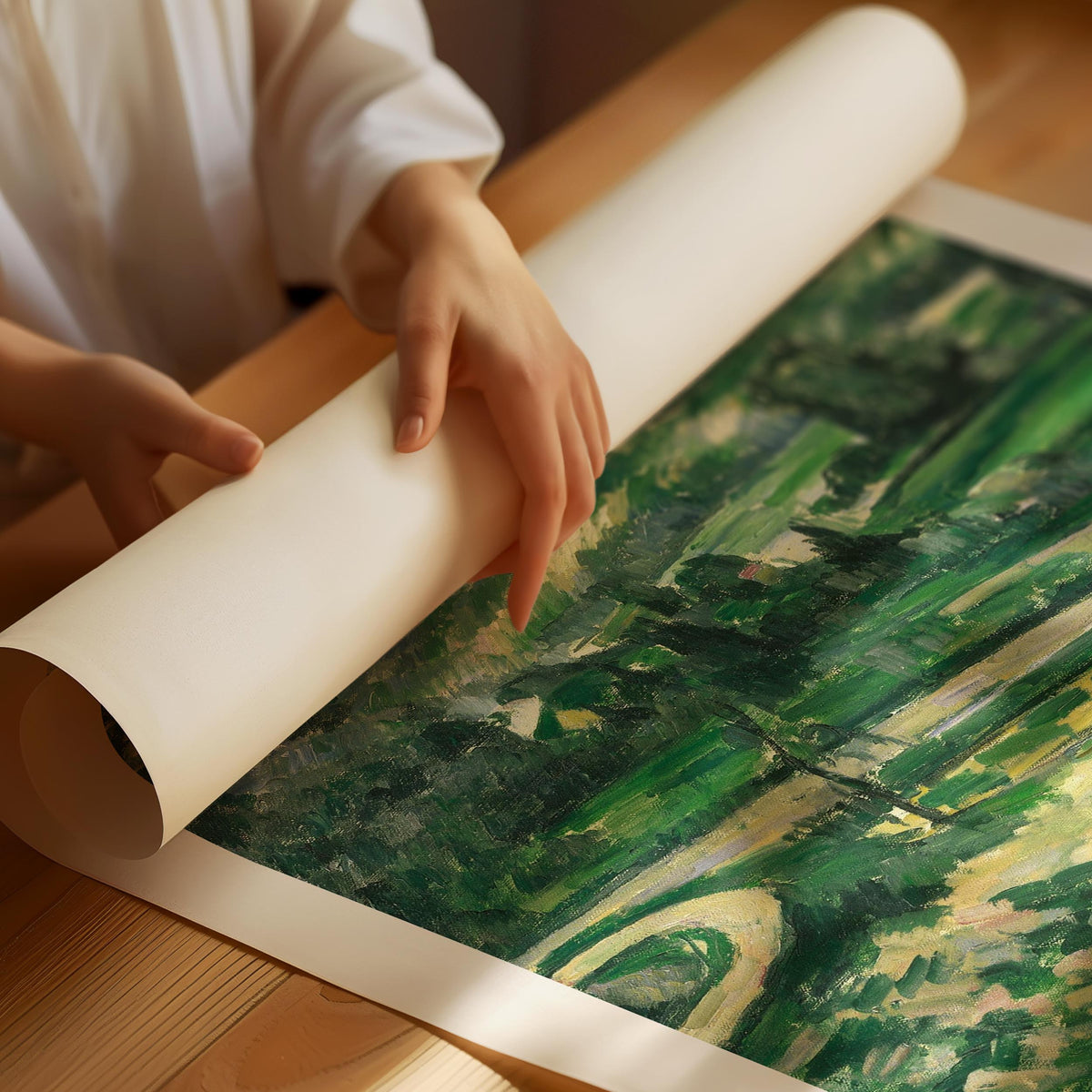 Paul Cézanne „Der Baum an der Biegung“-Poster