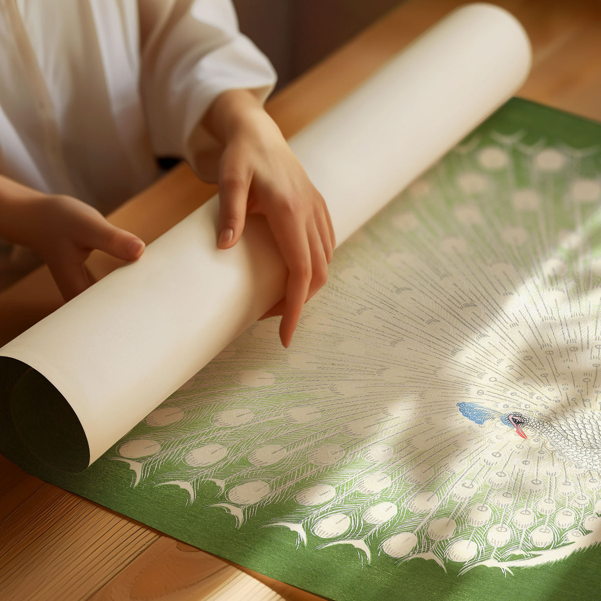 Peacock Japandi Poster