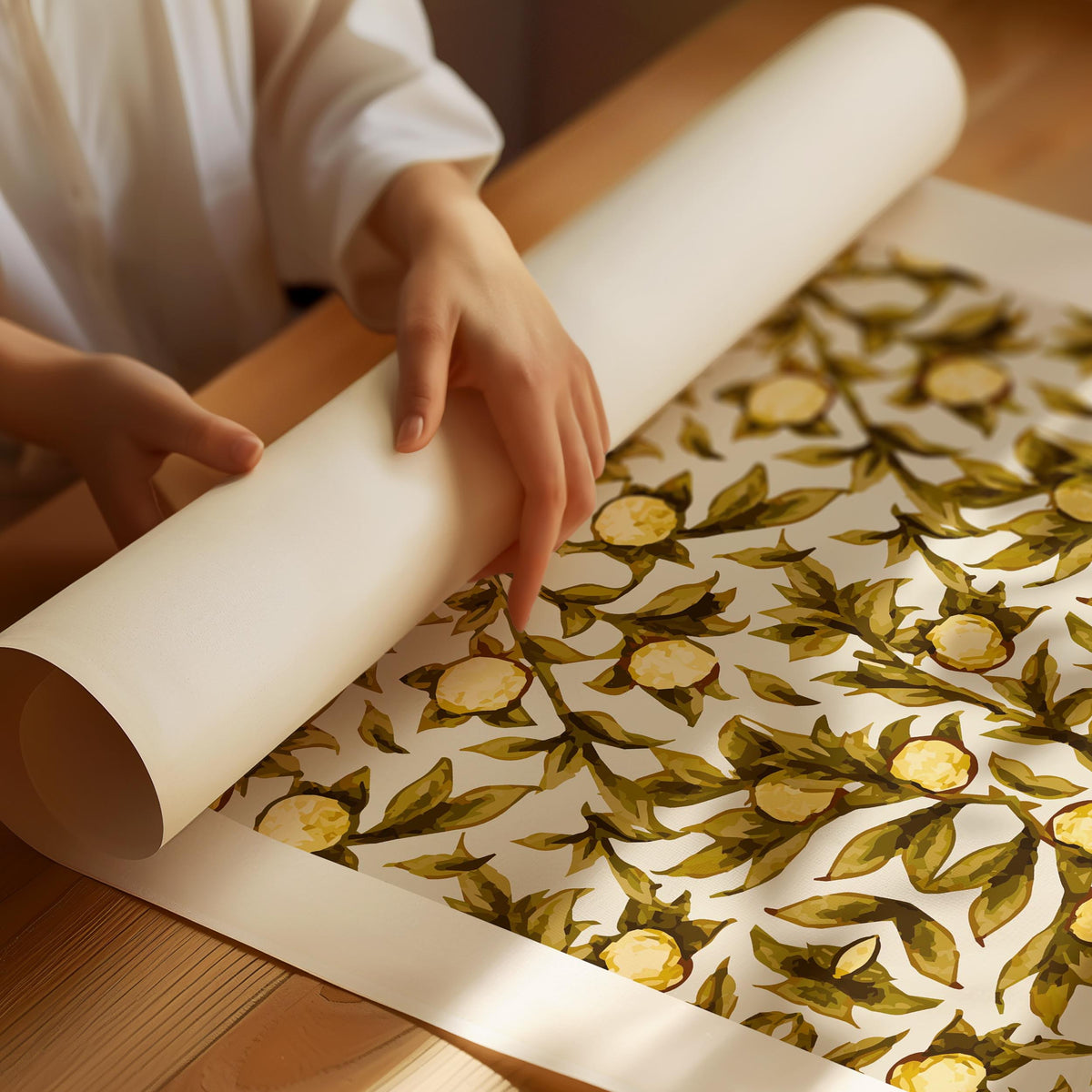 William Morris Poster mit botanischem Ornament