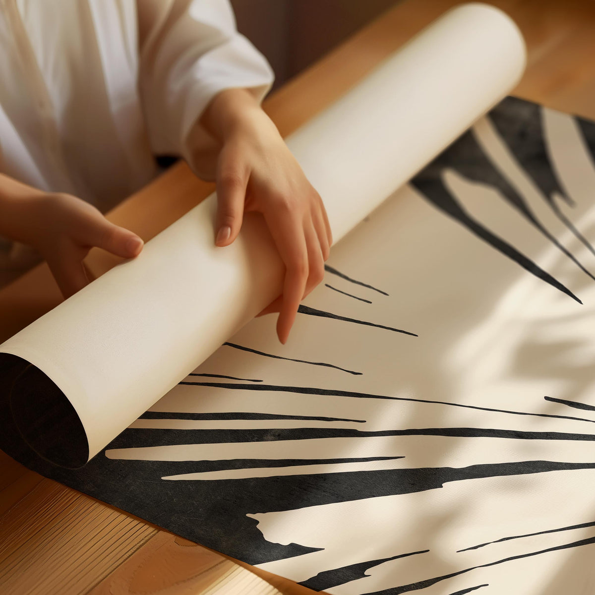 Boho-Poster mit Palmblatt