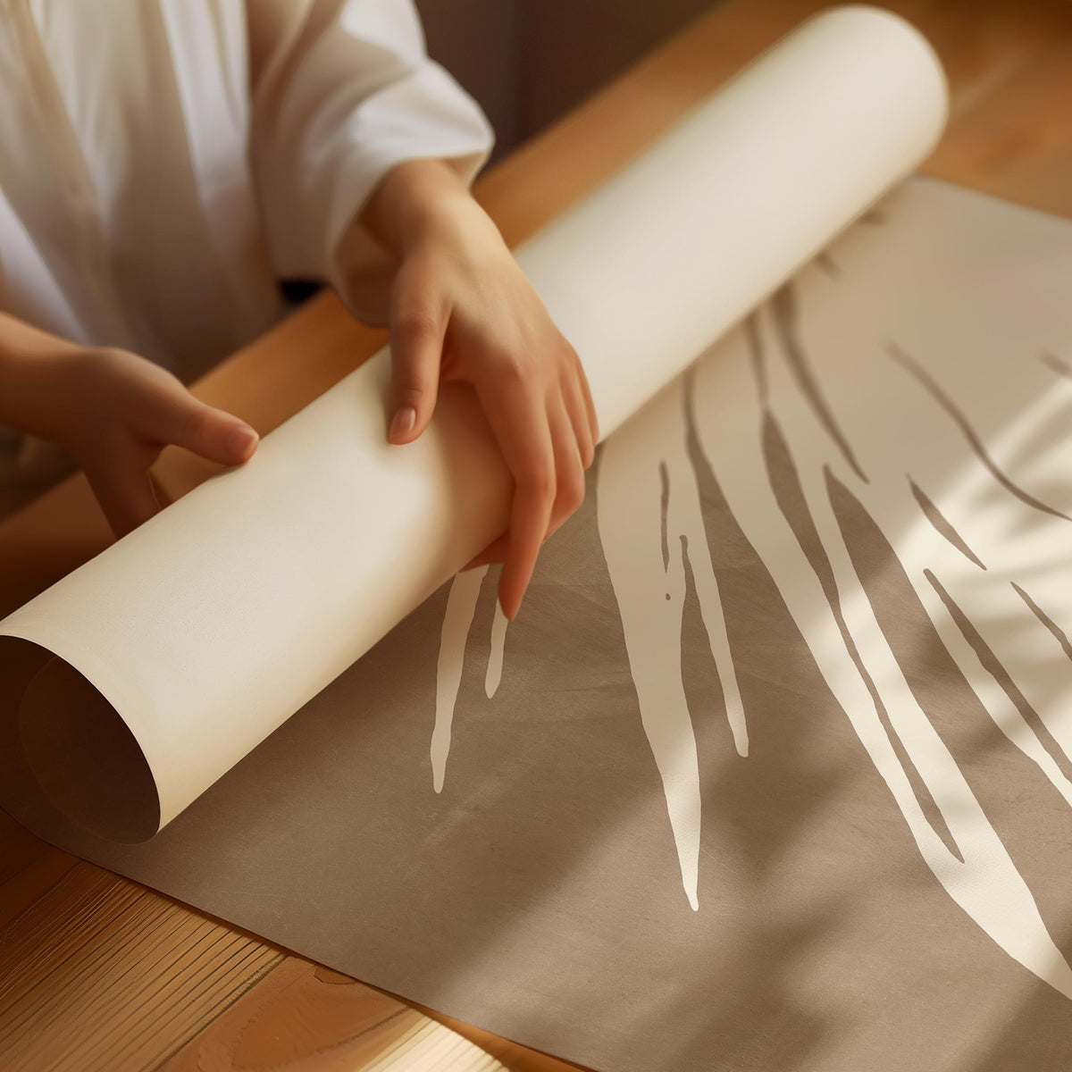 Boho-Poster mit Palmblatt
