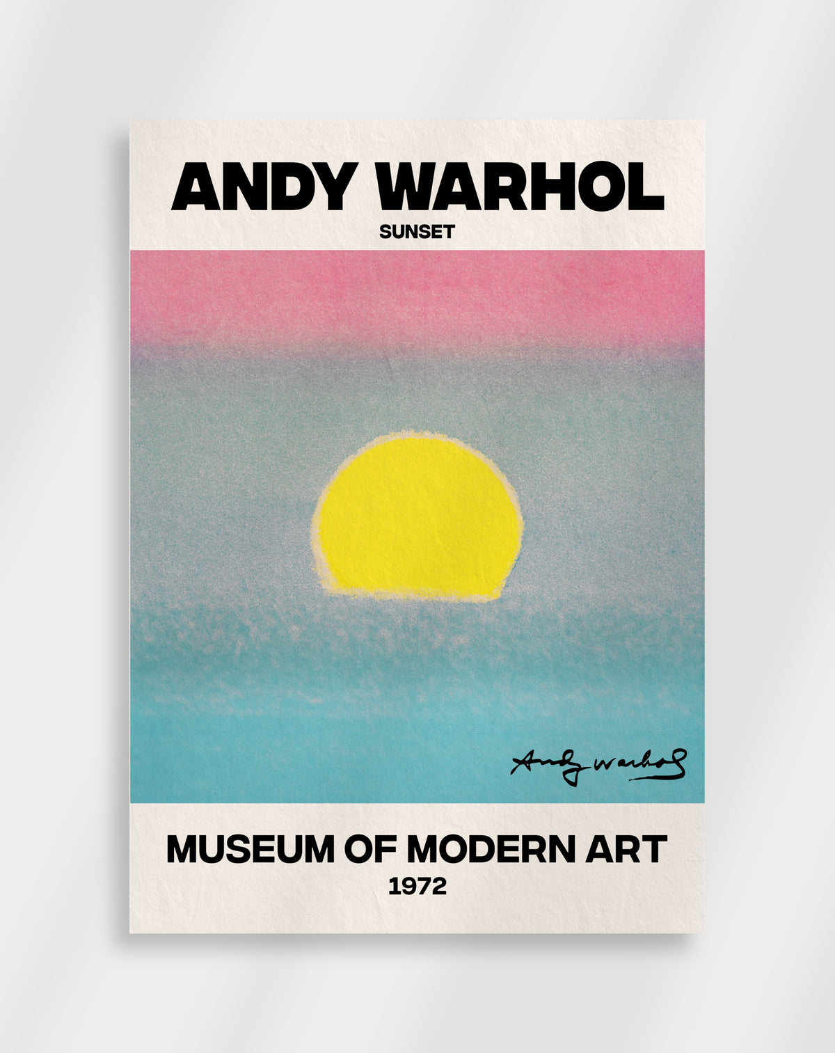 Warhol-Sonnenuntergangs-Kunstposter
